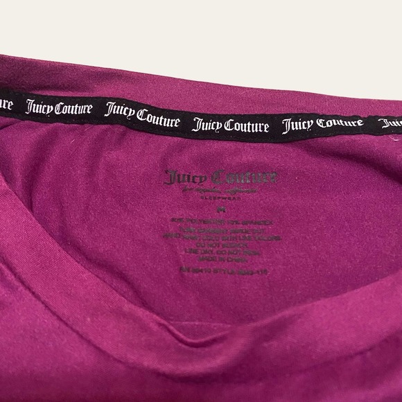 Purple Y2K Rhinestone Bling Juicy Couture Short Sleeve Tee - Picture 4 of 4